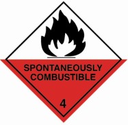 100 x 100mm Spontaneuosly Combustable
